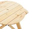 Round Picnic Table for Kids with Umbrella Hole - Solid Wood