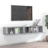 2 Piece TV Cabinet Set Grey Sonoma Engineered Wood Colour grey sonoma Quantity in Package 2 Width 80/100 cm 