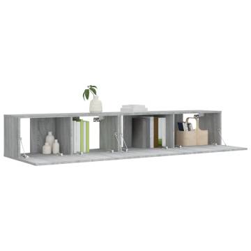 2 Piece TV Cabinet Set Grey Sonoma - Stylish & Functional