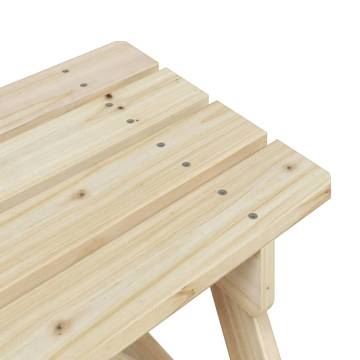 Kids Picnic Table with Umbrella - Solid Wood Fir | HipoMarket