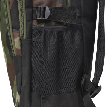 School Backpack 40L Black & Camouflage - Durable & Spacious