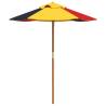 Kids Picnic Table with Umbrella - Solid Wood Fun for 4