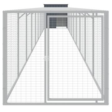 Chicken Cage with Run Anthracite - Durable Galvanised Steel