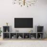 Stylish 4 pcs Concrete Grey TV Cabinets - Engineered Wood