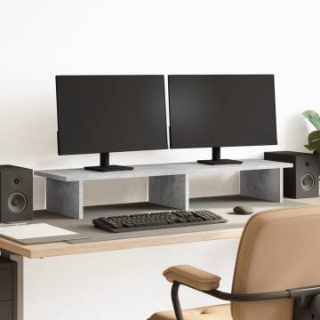 Stylish Concrete Grey Monitor Stand - Enhance Your Workspace