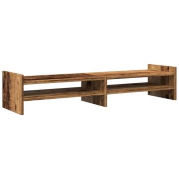 Monitor Stand Old Wood - Stylish & Durable Workspace Solution