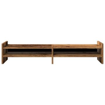 Monitor Stand Old Wood - Stylish & Durable Workspace Solution