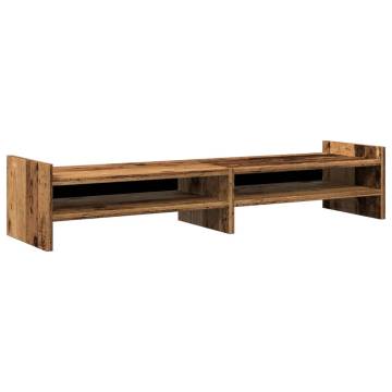 Monitor Stand Old Wood - Stylish & Durable Workspace Solution