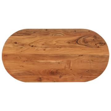 Oval Solid Wood Acacia Table Top - 100x50 cm | HipoMarket UK