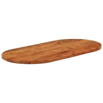 Oval Solid Wood Acacia Table Top - 100x50 cm | HipoMarket UK