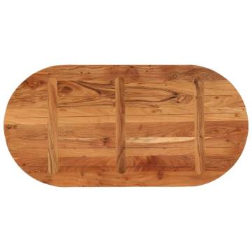 Oval Solid Wood Acacia Table Top - 100x50 cm | HipoMarket UK