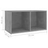 Stylish 4 pcs Concrete Grey TV Cabinets - Engineered Wood