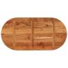 Oval Solid Acacia Wood Table Top 120x60 cm | HipoMarket