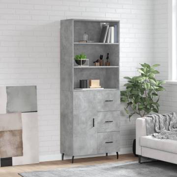 Highboard Concrete Grey | Stylish Storage Solution