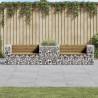  Garden Bench with Gabion Basket Impregnated Wood Pine Colour dark brown Quantity in Package 1 Number of 