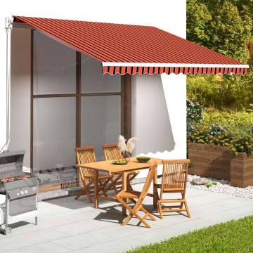 Orange & Brown Replacement Awning Fabric 4x3.5m | HiPoMarket