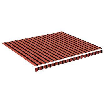 Orange & Brown Replacement Awning Fabric 4x3.5m | HiPoMarket