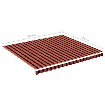 Orange & Brown Replacement Awning Fabric 4x3.5m | HiPoMarket