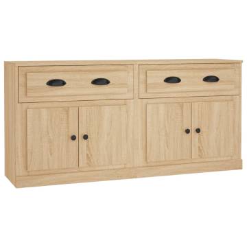 Sideboards Set of 2 - Sonoma Oak Engineered Wood | Hipo Market