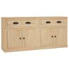 Sideboards Set of 2 - Sonoma Oak Engineered Wood | Hipo Market