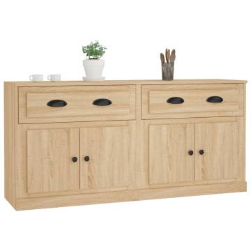 Sideboards Set of 2 - Sonoma Oak Engineered Wood | Hipo Market