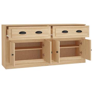 Sideboards Set of 2 - Sonoma Oak Engineered Wood | Hipo Market