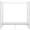 Canopy Bed Frame White Metal 100x200 cm | Hipo Market