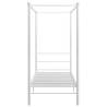 Canopy Bed Frame White Metal 100x200 cm | Hipo Market