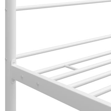 Canopy Bed Frame White Metal 100x200 cm | Hipo Market