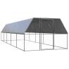  Chicken Cage 3x10x2 m Galvanised Steel Colour silver and grey Size 3 x 10 x 2 m Model with fully-covered roof 