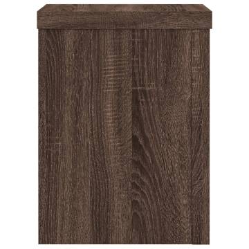 Plant Stands 2 pcs Brown Oak - Engineered Wood | HipoMarket