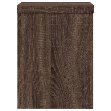 Plant Stands 2 pcs Brown Oak - Engineered Wood | HipoMarket