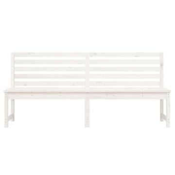 Classic White Garden Bench - 201.5 cm Solid Pine Wood