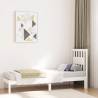 White Solid Wood Pine Bed Frame 75x190 cm Small Single