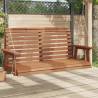  Garden Swing Bench with Metal Chains Brown Solid Wood Fir Colour brown Size 122.5 x 63 x 56 cm Quantity in Package 1 