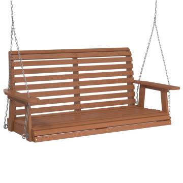 Garden Swing Bench - Solid Wood Fir with Metal Chains