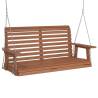 Garden Swing Bench - Solid Wood Fir with Metal Chains