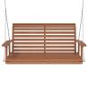 Garden Swing Bench - Solid Wood Fir with Metal Chains