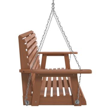 Garden Swing Bench - Solid Wood Fir with Metal Chains