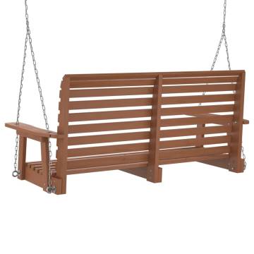 Garden Swing Bench - Solid Wood Fir with Metal Chains