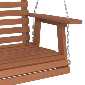 Garden Swing Bench - Solid Wood Fir with Metal Chains