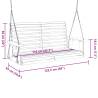 Garden Swing Bench - Solid Wood Fir with Metal Chains