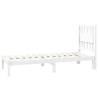 White Solid Wood Pine Bed Frame 75x190 cm Small Single