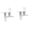 Stylish White Wall Shelves - 2 pcs | 38x12x38 cm | Hipomarket