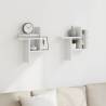 Stylish White Wall Shelves - 2 pcs | 38x12x38 cm | Hipomarket