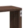 Brown Oak Wall Shelf - 167.5x18x68 cm Engineered Wood