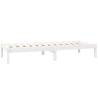 White Solid Wood Pine Bed Frame 75x190 cm Small Single