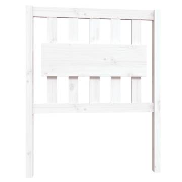 White Solid Wood Pine Bed Frame 75x190 cm Small Single