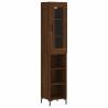 Stylish Highboard in Brown Oak - Engineered Wood Storage