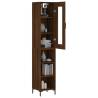 Stylish Highboard in Brown Oak - Engineered Wood Storage